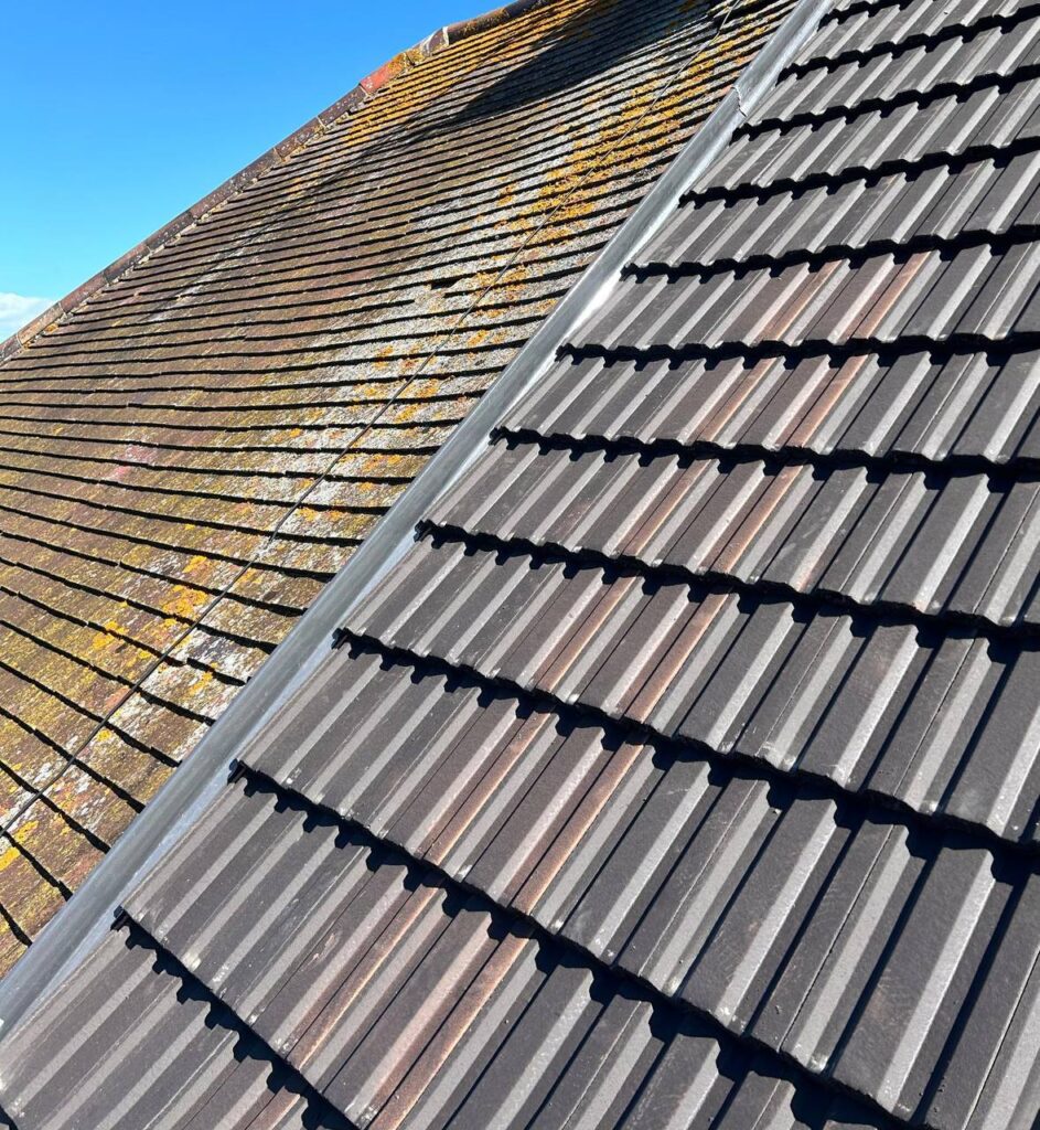 This is a photo of a roof installation being carried out in Beetley. Installation carried out by Beetley Roofing Services